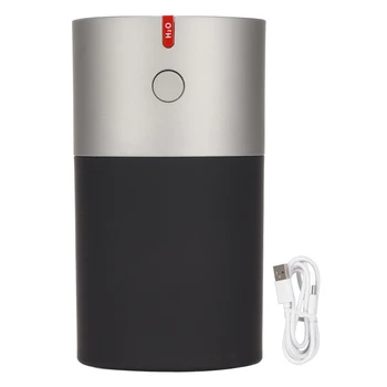 Мини-увлажнитель воздуха Два режима, бесшумный, автоматическое выключение ночника, управление одной кнопкой, USB-увлажнитель воздуха для домашнего офиса CarSilver Black
