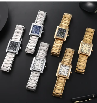 Роскошные модные часы для мужчин, деловые мужские часы, кварцевые часы с квадратной двойкой и булавкой, тонкий стальной ремешок, мужские часы Relogio Homem