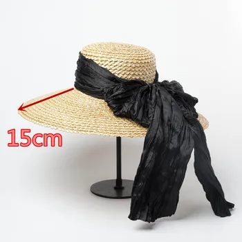 202301-shi dropshippping летний ананасовый узор ручной работы из соломы с большим бантом, женский солнцезащитный козырек, праздничная солнцезащитная кепка, женская шляпа для отдыха