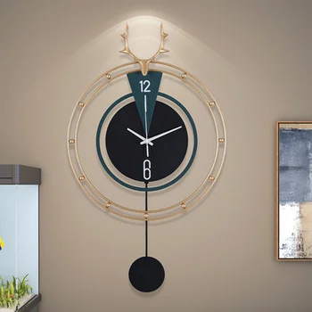 Настенные часы в стиле ар-деко Для дома Элегантный Подарок Золотые Настенные Часы для гостиной С Круглыми цифрами Современный Дизайн Reloj Сравненный Декор комнаты