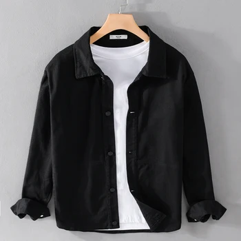 Новый дизайн, повседневная куртка из чистого хлопка с длинным рукавом, мужские брендовые модные черные куртки для мужчин, chaqueta Jaqueta veste jacke kurtka