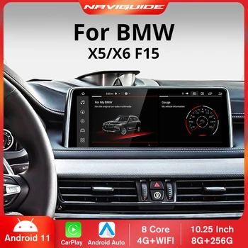 NAVIGUIDE 7862 S Автомобильный Радио Мультимедийный Плеер Для BMW X5 F15 X6 F16 2014-2017 NBT EVO Android 12 DSP Carplay 1920*720