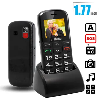 Бар Старший Мобильный Телефон Artfone CS182 Для Пожилых Людей Мобильный Телефон Беспроводной FM SOS 1400 мАч Celulares Dual Sim