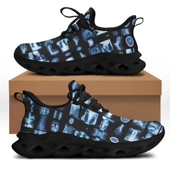 CYWGIFT Мужские Кроссовки, Обувь Рентгенологического Технолога с Синим Принтом, Повседневная Мужская Легкая обувь на плоской подошве, Zapatillas Hombre 2022