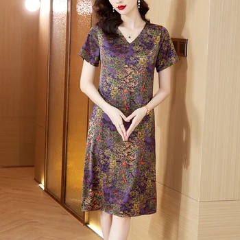 летняя новинка 2023 года, приталенное платье в китайском стиле для женщин