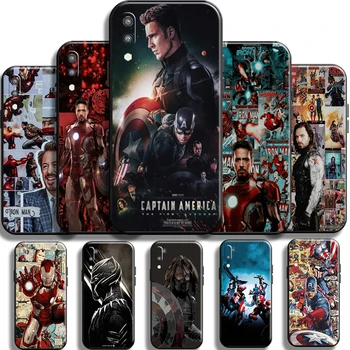 Капитан Америка Железный Человек Зимний солдат Чехол для телефона Samsung Galaxy M10 Funda Черные Противоударные чехлы Coque Shell
