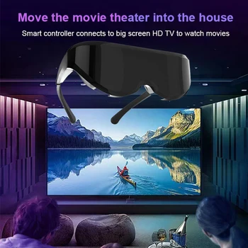 система Android с большим экраном 3D смарт-видео Очки кинотеатр виртуальной реальности 4K Смотрите фильмы IMAX смарт-очки VR 2D 3D очки