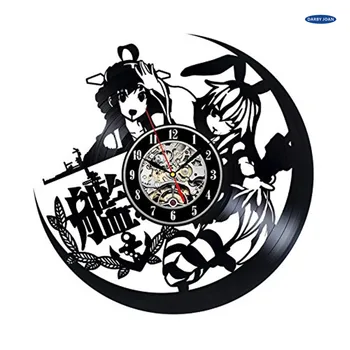 Винтажные виниловые часы с японским мультфильмом, декор стены спальни reloj