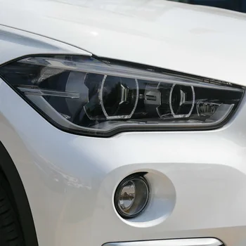 2 шт. Защитная пленка для автомобильных фар, прозрачная черная наклейка из ТПУ для BMW X1 F48, аксессуары 2015-по настоящее время 2020 гг.