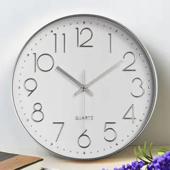 Бесшумные настенные часы, большие настенные цифровые часы с батарейным питанием, 3D пластиковые настенные часы, украшение для спальни, украшение