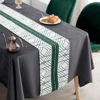 Современная классическая настольная дорожка, качественная домашняя скатерть для обеденного стола, украшение с геометрическим принтом, бегунки для столов, бегунки для кроватей в отеле