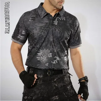 Мужская рубашка-поло VAGUELETTE Для гольфа Обычной посадки, Быстросохнущие Тактические Рубашки, Уличная рубашка Из Джерси С коротким рукавом