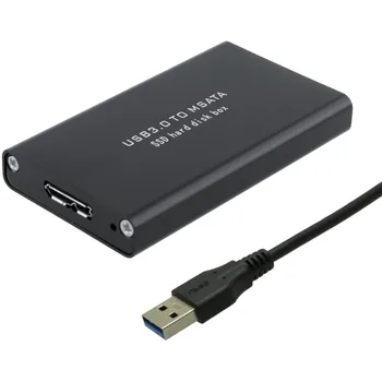 5 Гбит / с Корпус USB 3.0 для SSD mSATA Адаптер жесткого диска USB3.0 для mini-SATA Внешний жесткий диск msata SSD Мобильный бокс