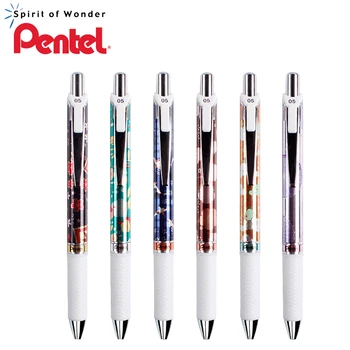 1 Шт Гелевая ручка Pentel Fireworks 0,5 мм BLN75KW Черная Гладкая и быстросохнущая Ручка нажимного типа С Игольчатым Наконечником Чернила быстросохнущие