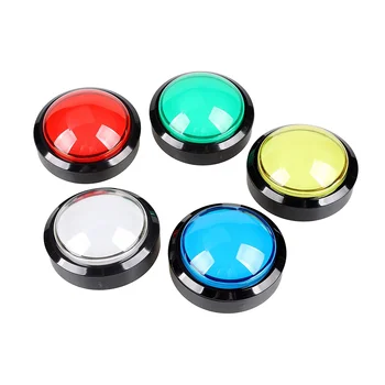 5X аркадных кнопок, 60-миллиметровая купольная светодиодная кнопка 2,36 дюйма с микропереключателем для игровых автоматов, приставки для видеоигр