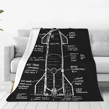 SpaceX Sun Boat 15 Starship Schematics Одеяла, флисовые Супер мягкие пледы для постельного белья, покрывало для дивана