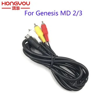 10шт Новейший аудио-видео AV-кабель длиной 1,75 м для Genesis MD 2/3 AV-кабель SEGA MD2 / 3