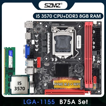 Комплект материнской платы SZMZ B75A ITX С процессором Core i5 3570 И 8 ГБ оперативной памяти DDR3 + встроенный графический процессор placa mae LGA 1155