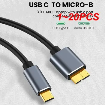 1 ~ 20ШТ 5 Гбит/с Разъем USB Type C к Micro B 3.0 Кабель 5A быстрой зарядки для ноутбука MacBook Жесткий диск Смартфон MicroB