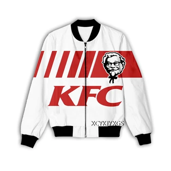 Новая мужская/женская куртка с 3D-принтом KFC, модная уличная одежда, мужская свободная спортивная куртка и пальто M50