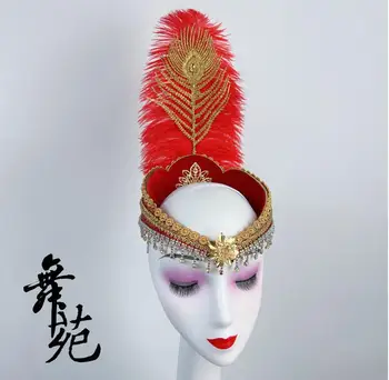 Новая классическая шляпа для выступлений, Синьцзянский колокольчик, головной убор для девочек, Парик