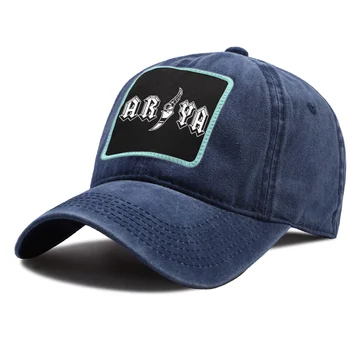 AR YA Простая шляпа Snapback с винтажным принтом, дышащие солнцезащитные шляпы для верховой езды, хлопковая бейсболка унисекс, спортивные уличные тактические кепки