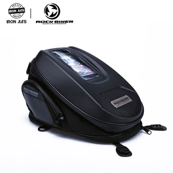 Мотоциклетные черные сумки-баки ROCKBIKER, многофункциональная мото-сумка, универсальные мотоциклетные масляные сумки для топливного бака, задний пакет сиденья для Yamaha
