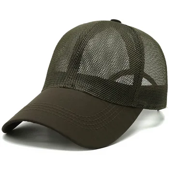 Брендовая мужская бейсболка, летняя кепка с полной сеткой, дышащие кепки Snapback, женские солнцезащитные шляпы для занятий спортом на открытом воздухе, Регулируемые