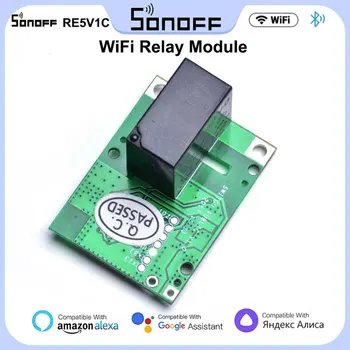 SONOFF Релейный модуль RE5V1C Переключатель Wifi Smart Switch 5V DC Беспроводные Переключатели С Плавным переключением/Автоблокировкой Режимов работы APP / Voice / LAN Control