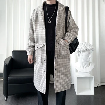 2023 Весна и осень, куртки нового стиля, мужское модное пальто, мужской свободный повседневный высококачественный тренч, полный размер M-XXXL