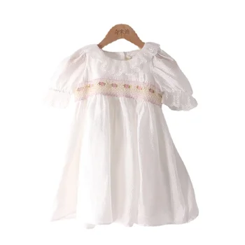 Летние Новые Детские платья для девочек, Праздничное платье для детей, Платья с цветочным узором для девочек, Детское Праздничное платье, Платье принцессы для девочек