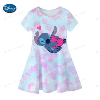 Модное платье с вышивкой для маленьких девочек, Летнее платье, платье с мультяшным рисунком, платье принцессы с вышивкой, детская одежда для девочек 0-10 лет