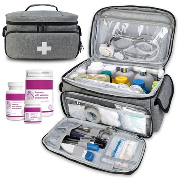 Пустые аптечки первой помощи, Портативная сумка для выживания на открытом воздухе, аварийная сумка для дома/ автомобиля большой емкости