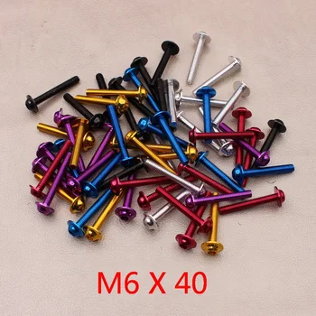 M6 X 40 Алюминиевый Цветной Декоративный Крепежный Винтовой Стержень 20шт