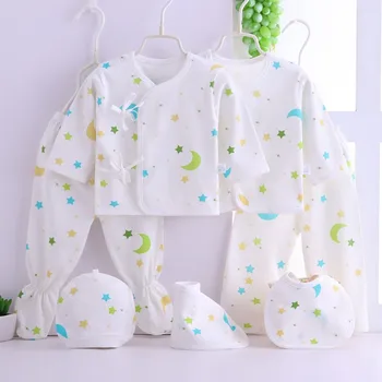 Комплект одежды для новорожденных из чистого хлопка, комплект детской одежды с мультяшным рисунком для маленьких мальчиков и девочек, подарок для новорожденного без коробки