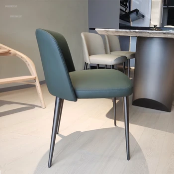 Итальянские минималистичные обеденные стулья, домашние Современные удобные стулья со спинкой, Высококлассный гостиничный обеденный стул, Креативный стул для макияжа в спальне