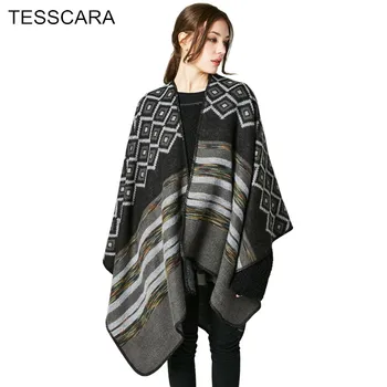 Женская осенне-зимняя верхняя одежда и пальто TESSCARA, женское Повседневное шерстяное пальто, Элегантное офисное пальто, модный плащ с принтом