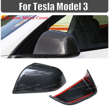 2шт автомобильных наклеек на зеркала заднего вида для Tesla Model 3, Карбоновые Боковые зеркала заднего вида, Внешние Аксессуары