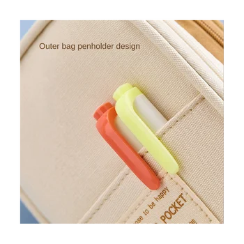 Пеналы ANGOO, большая вместительная сумка для карандашей, чехол-коробка для девочек, Органайзер для канцелярских принадлежностей для студентов, школьные принадлежности цвета Хаки