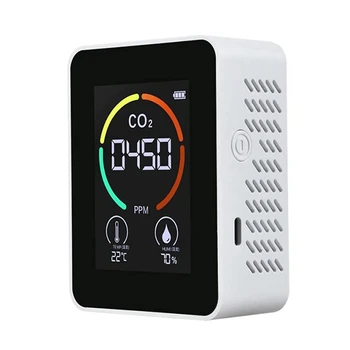 Измеритель температуры и влажности, монитор качества воздуха, детектор CO2, цифровой детектор загрязнения воздуха углекислым газом 3-в-1