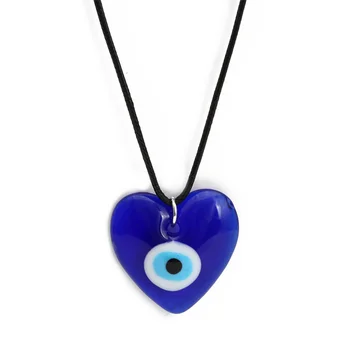 Винтажное турецкое ожерелье от сглаза, мужская простая подвеска в виде звезды в виде сердца, колье из смолы с голубым глазом, Счастливое колье для женщин, Модные ювелирные изделия, подарки