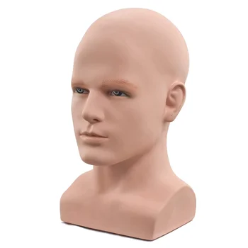 Голова мужского манекена Профессиональная голова манекена для показа париков, шляп, подставки для наушников (цвет кожи)