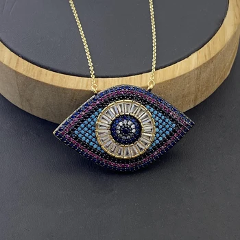Ожерелье Vanifin с характерным глазом, полноцветная микроинсталляция AAA Циркон Для женщин, классические подвески, модные украшения, лучший подарок