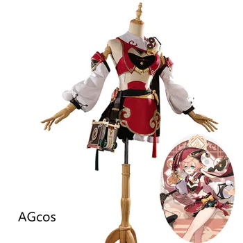 Предварительная продажа AGCO Genshin Impact Yan Fei Cosplay Costume Woman Christmas YANFEI Cosplay Outfits Костюмы