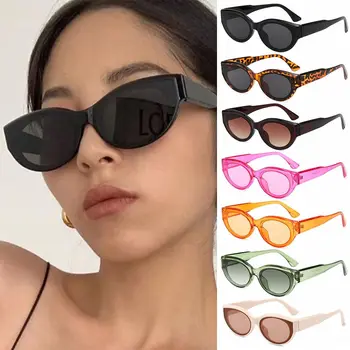 Новые солнцезащитные очки в ретро-овальной оправе, Индивидуальность, Подиум, Солнцезащитные очки в маленькой оправе, Мужские/женские универсальные очки UV400