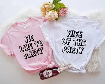 Рубашки для девичника, Нам нравятся Рубашки для вечеринок, Рубашка Жены для Вечеринок, Тема Девичника 90-х, Футболки для девичника