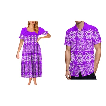Высококачественная Женская одежда с цветочным принтом и логотипом, традиционное платье Микронезии Муму, повседневные платья с пышными рукавами