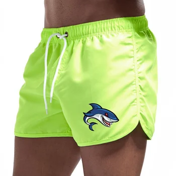 Мужские и женские пляжные брюки Шорты Спортивные трехточечные женские шорты мужские плавки Shark плавки летние