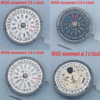 Механизм Nh35 на 3 часа nh36 на 3,8 часа подходит для корпуса серии SKX 007 SKx 009 Заводная головка на 3,8 часа используйте аксессуары для ремонта часов