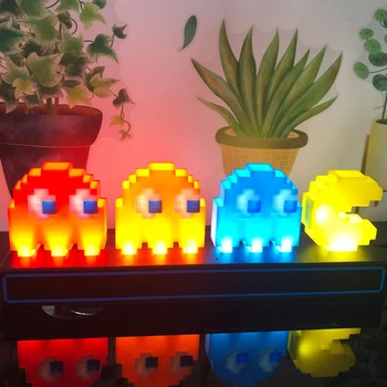 3 Режима Веселого креативного освещения Pac-Man, голосовое управление, USB-ночник, умная настольная лампа с изменением цвета музыкального ритма
